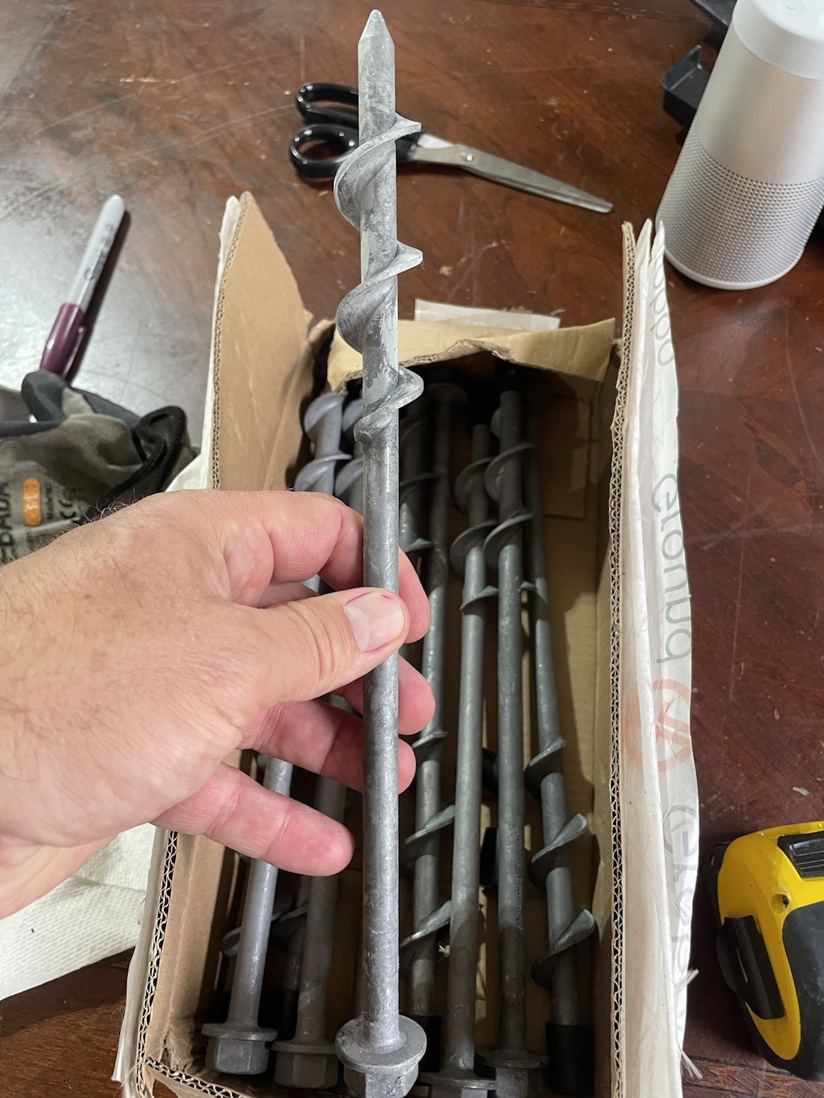 12” Ground Anchors Non-Rust Cast Metal Tent Stakes Heavy Duty