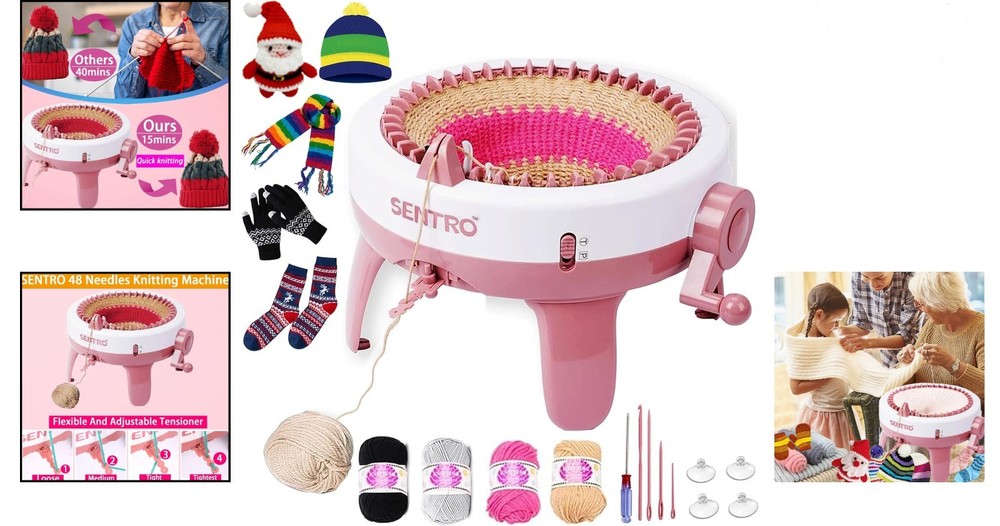 Efficient 48-Needle Knitting Machine – Ideal for Personalized Winter Gifts