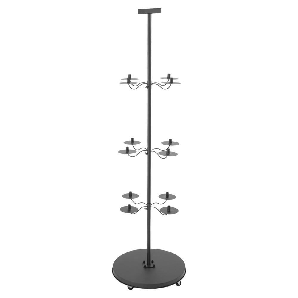 Wig Head Stand Wig Display& Storage Rack 12-Head Wig Holder