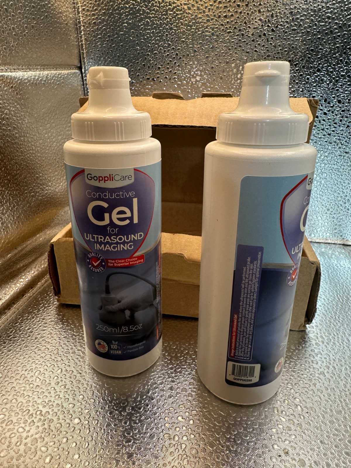 GoppliCare Conductive Cooling Gel for Ultrasound Imaging 250 ml 8.5oz 2 Pack