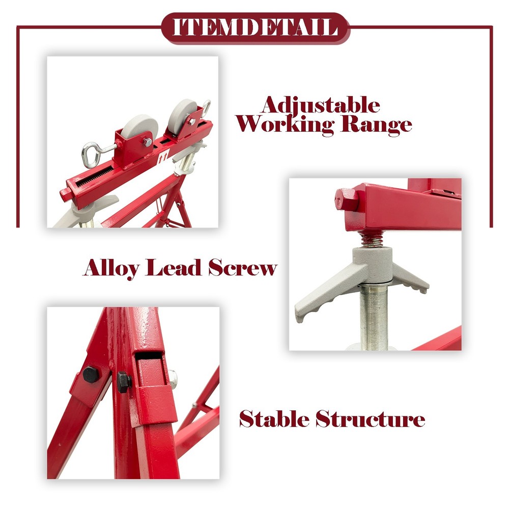 29"-43" Height Adjustable Tube Pipe Welding Roller Support Clamp 1/2"-36"
