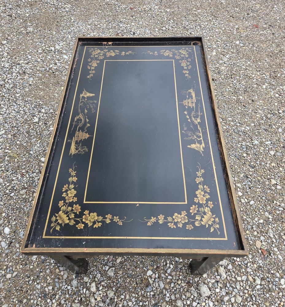 Gilded Chinoiserie Style Side Table
