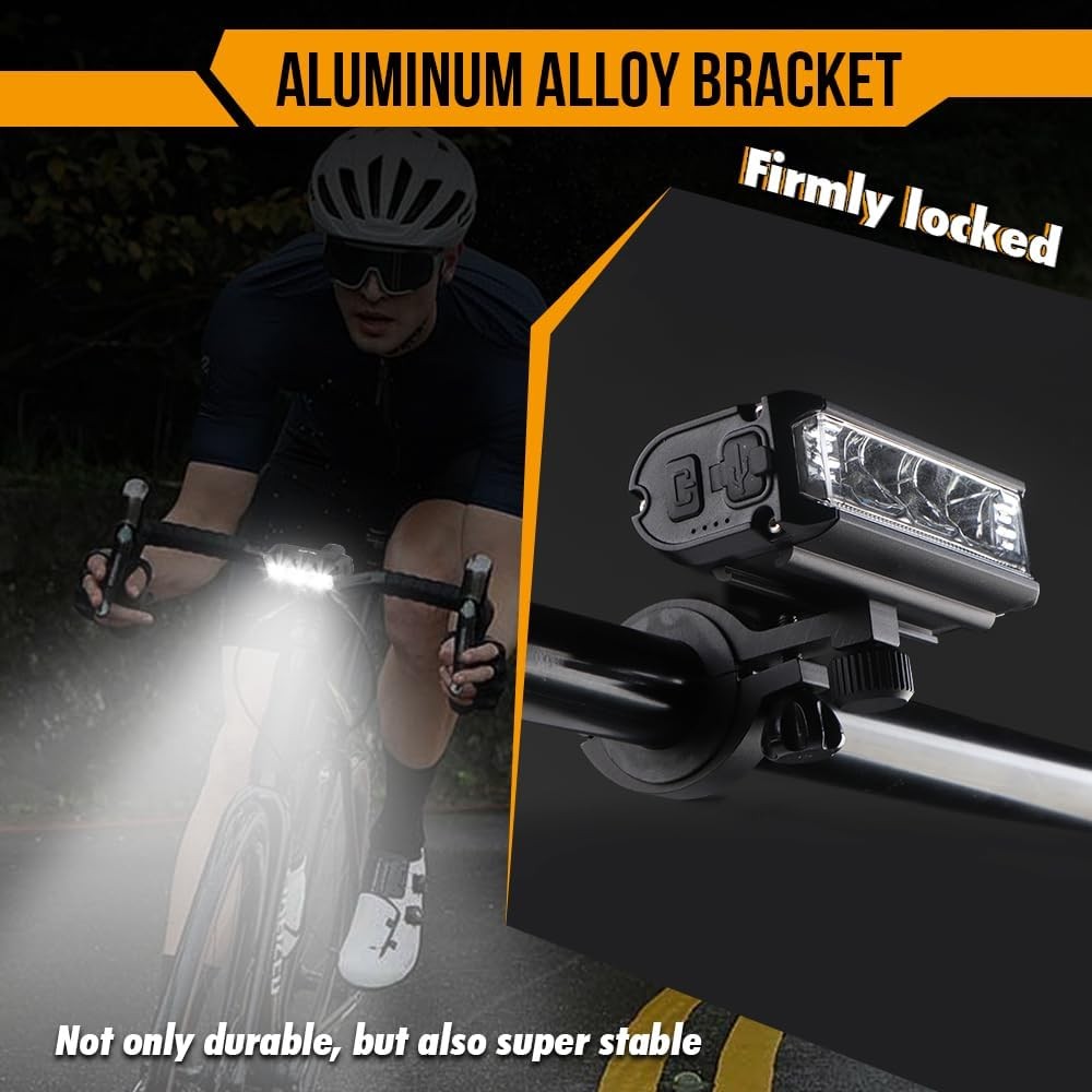 Bicycle Night Lights – Super-Bright USB Waterproof Front Lights