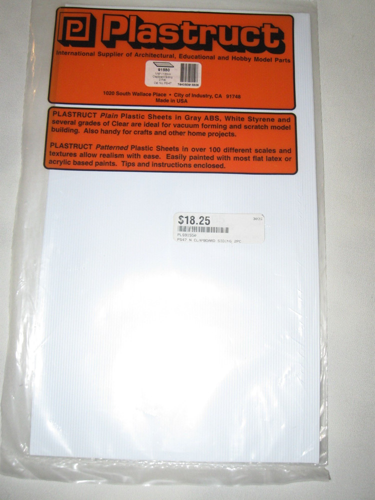 Plastruct N Scale 1:200 Patterned Sheets Train & Hobby Model Builds - 5 Choices