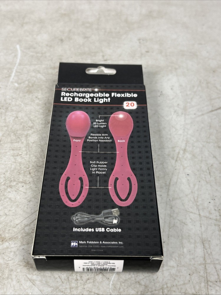 Securebrite Rechargeable Flexible LED Book Light Marker Red New