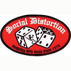 Men's Social Distortion Dice Embroidered Patch Black