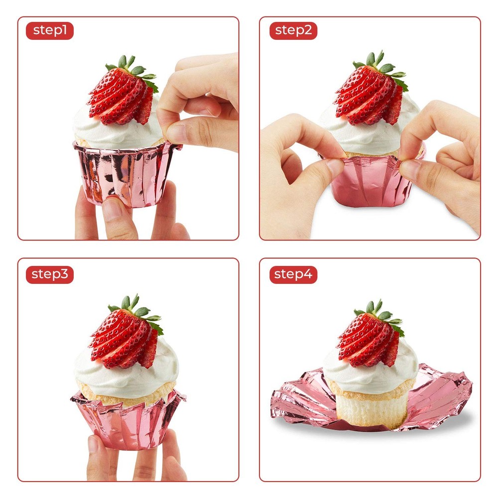 Baking Cups Ramekins, EUSOAR 50Pcs Disposable Ramekin Muffin Baking Cups, Alumin