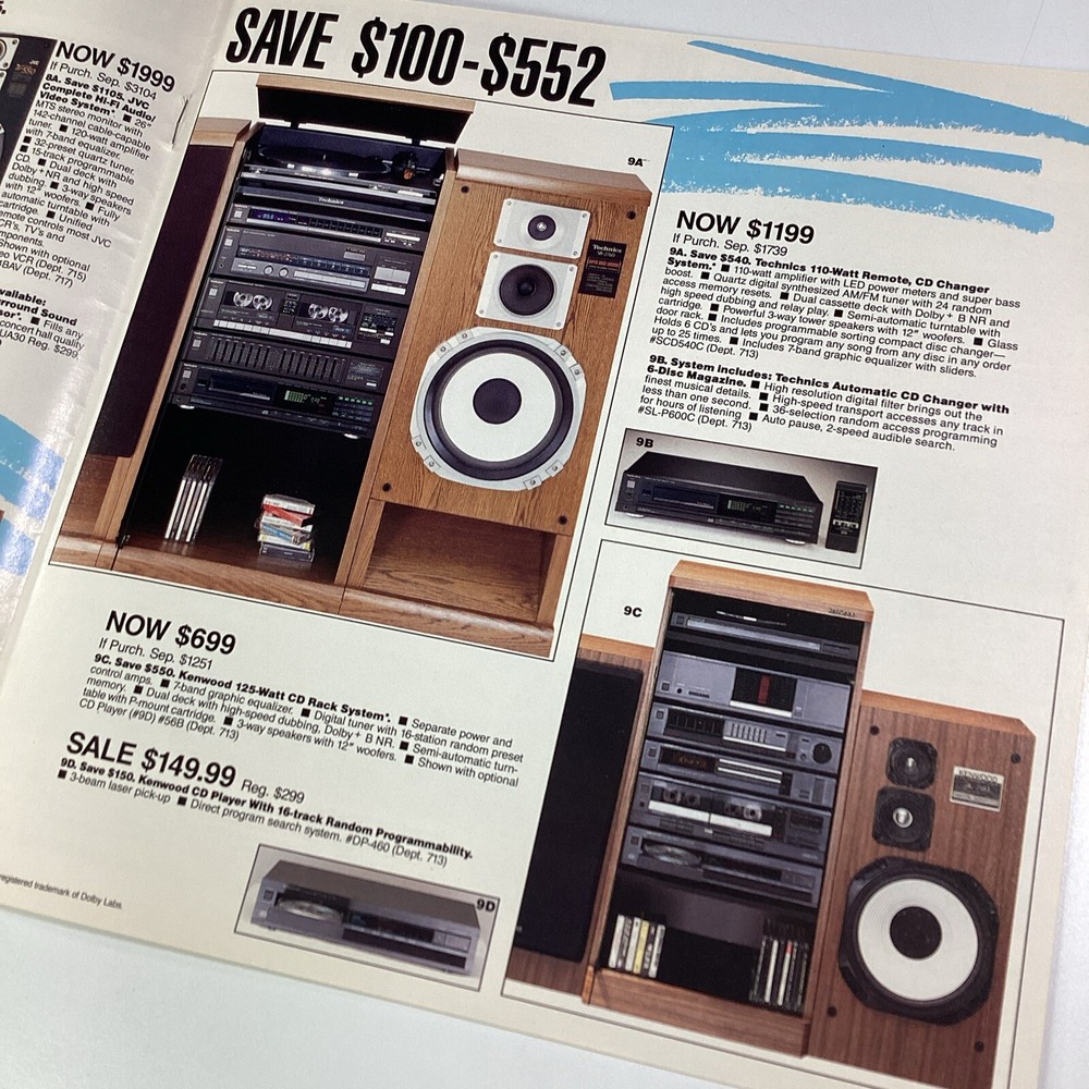 Electronics Catalog Miami Florida Burdines 1988 Mitsubishi Sony Casio Sharp JVC