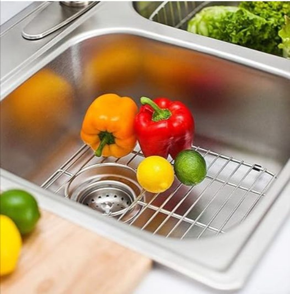 Sink Grid Sink Protectors, Kitchen Sink Grid Centered Drain with Corner Radius