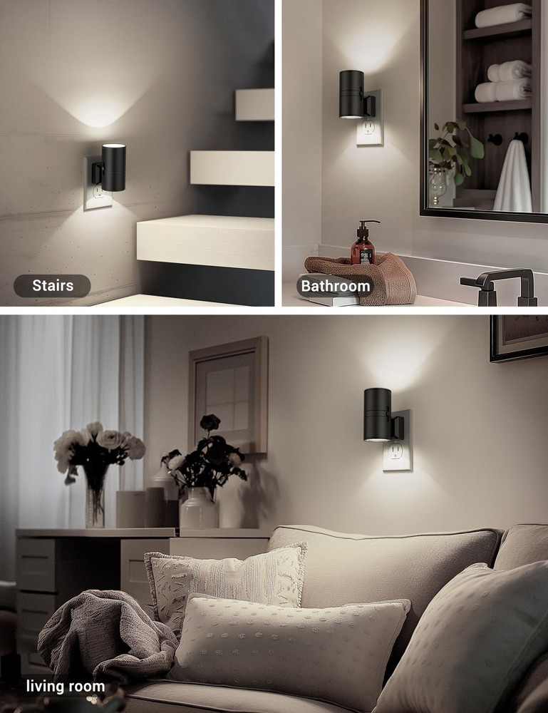 Night Lights Plug into Wall, Dimmable Night Light Plug in, Modern Night Light...