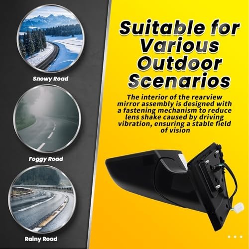 Driver Side Mirror Assembly 5Pins Compatible with 2015-2019 Sonata with Left