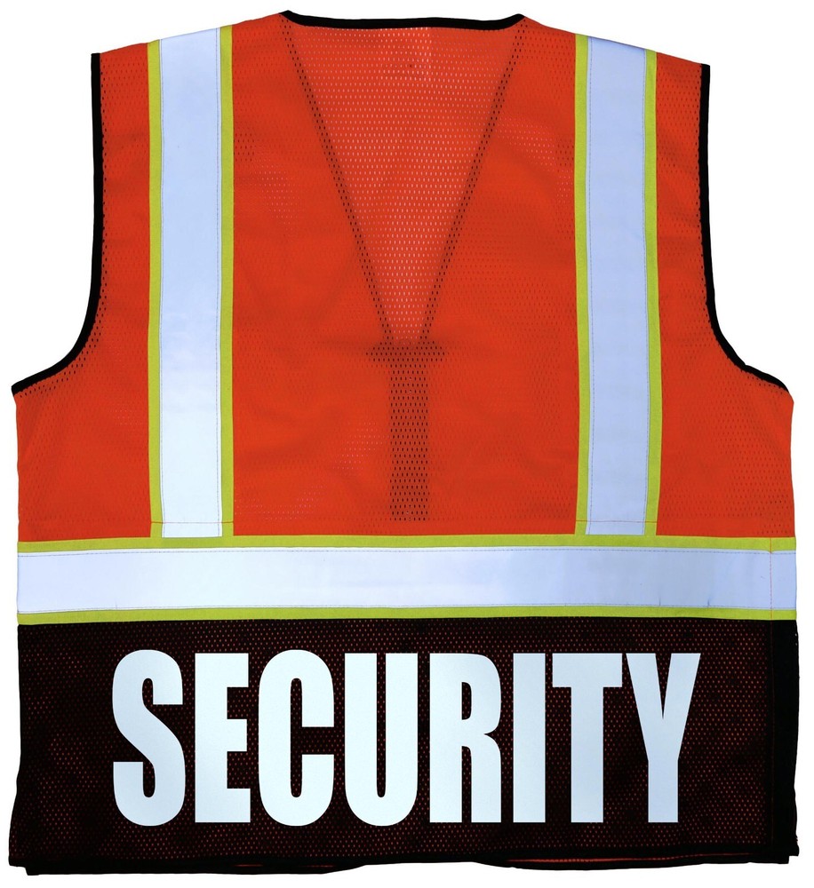 Security Survivor Safety Vest, Type R Class 2, Reflective logo Jumbo back pocket