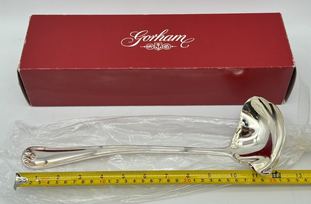 Pre-owned Gorham Heritage Silverplated Serving Spoon 12" In Box Made In Italy
