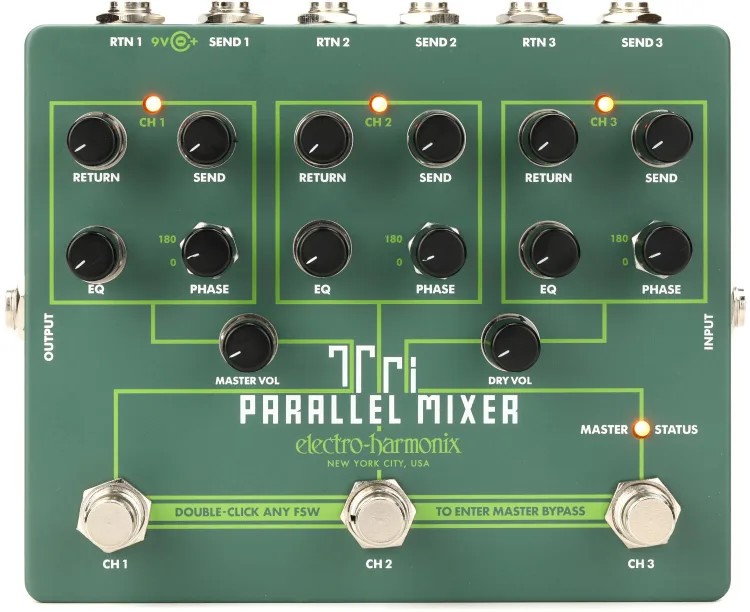Electro-Harmonix Tri Parallel Mixer Loop Switcher/Mixer Effects Pedal