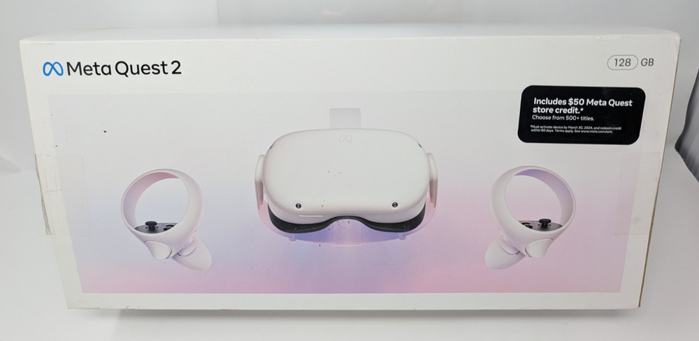 Open Box, Oculus Quest 2 Virtual Reality Headset 128GB, Includes Controllers