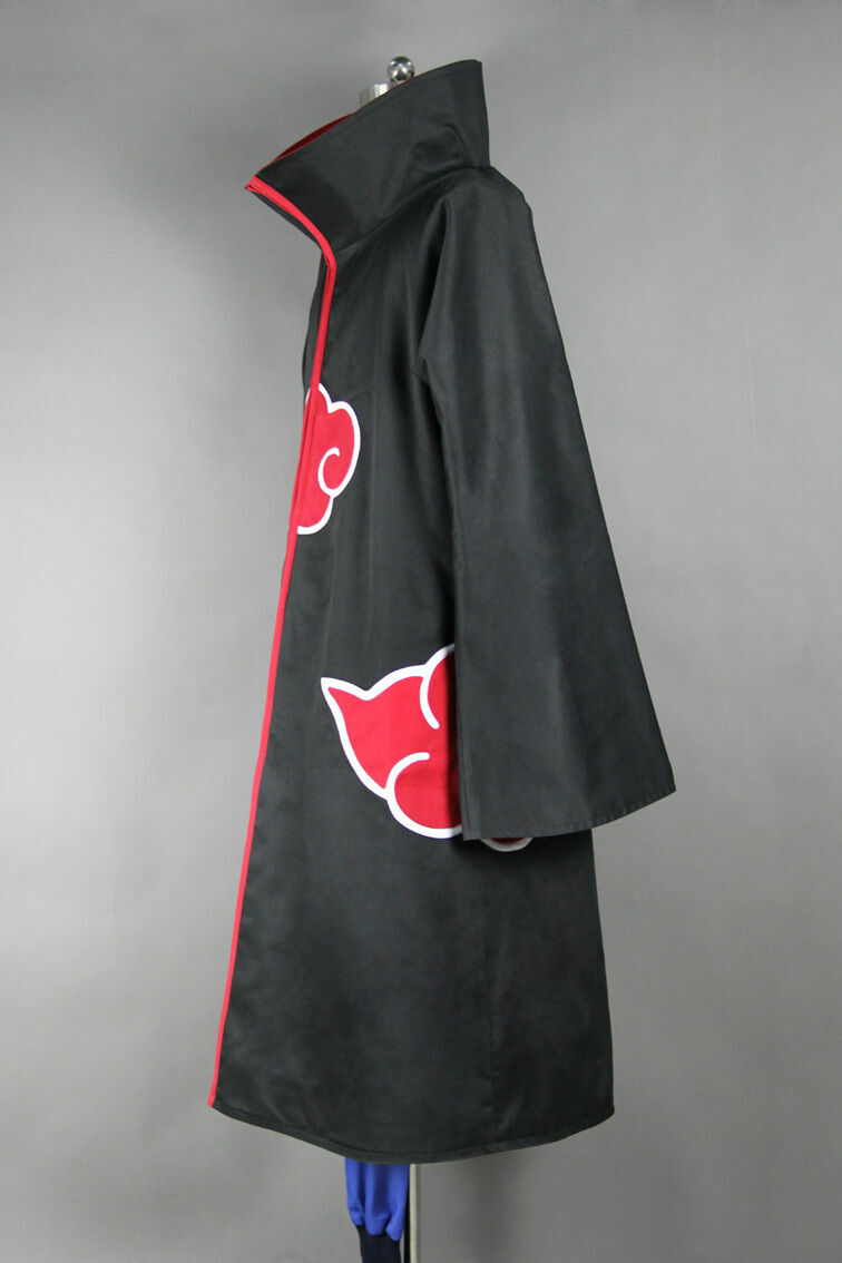Naruto Akatsuki Tobi Uchiha Obito Robe Cloak Coat + Resin Mask Cosplay Costume