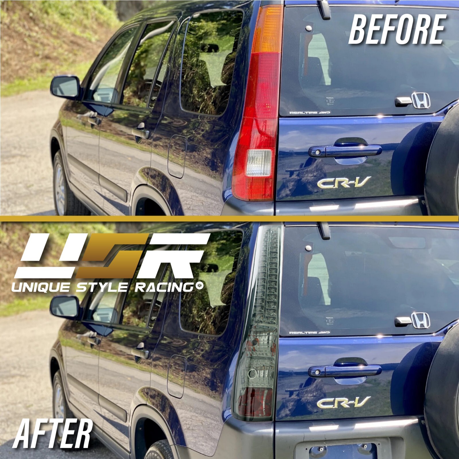 DEPO JDM Style Smoke LED Rear Brake Tail Light Pair For 2002-2006 Honda CRV CR-V