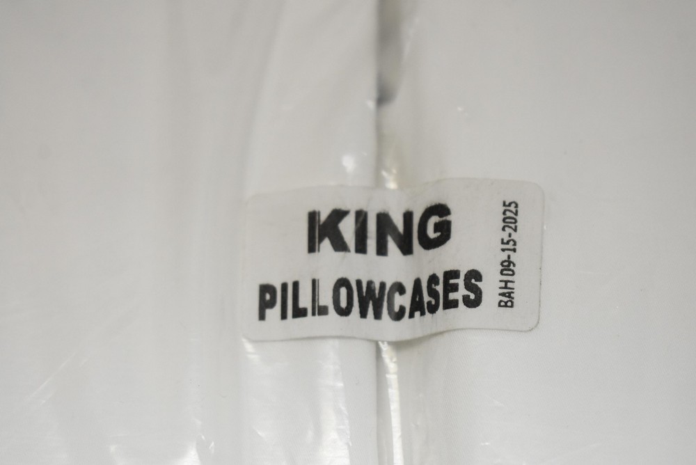 King Pillowcases White 20x36 Solid Set Adults Bedding Covers 12 Pack