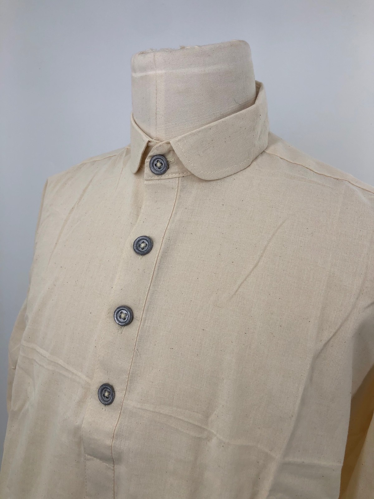 Natural Osnaburg Cotton Shirt - Reenactment Size Large