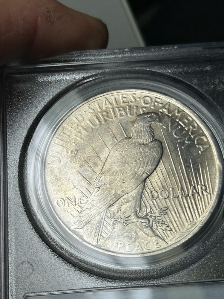 1923 $1 Peace Silver Dollar PCGS MS 64 CAC Older Solid Blue Label