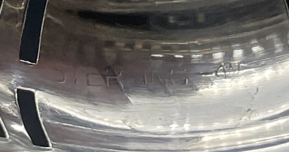 Pierced Sterling Silver Napkin Ring Name Engraved “Ada” Webster