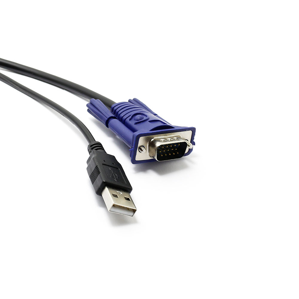 KVM Switch USB interface Dual Parallel USB Print Line + VGA Dedicated Line Cable