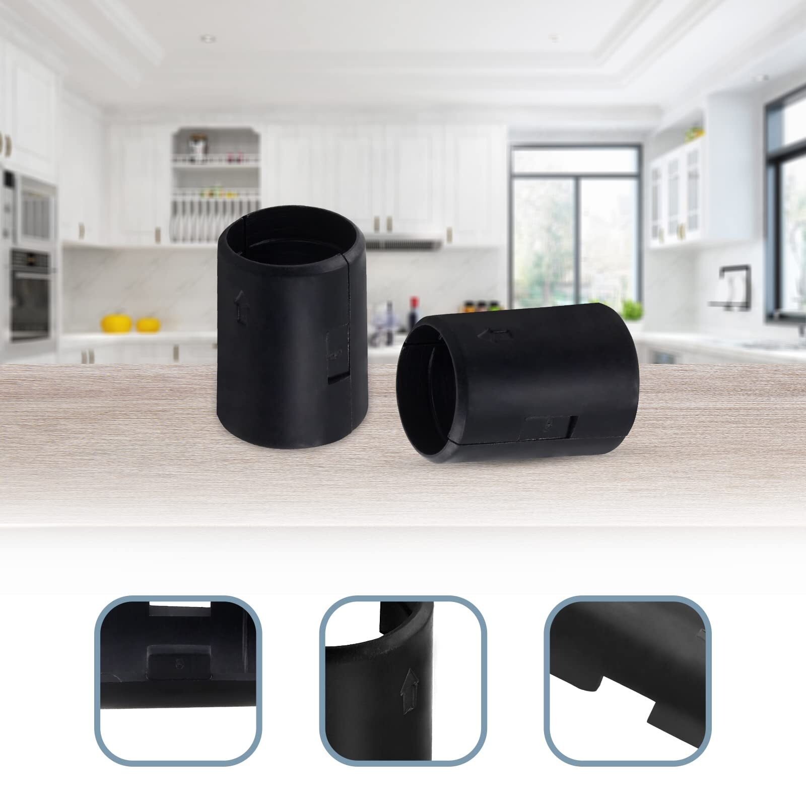 54 Pack Wire Shelf Clips for 7/8 Inch Post, Split Shelving Sleeves Replacements