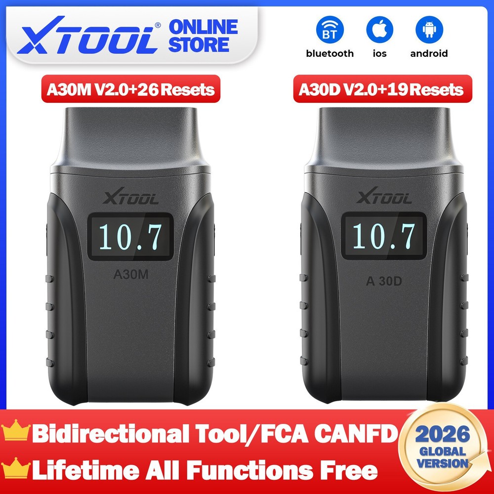 2026 XTOOL A30D/A30M V2.0 Bidirectional Scan Tool Full System Diagnostic Scanner