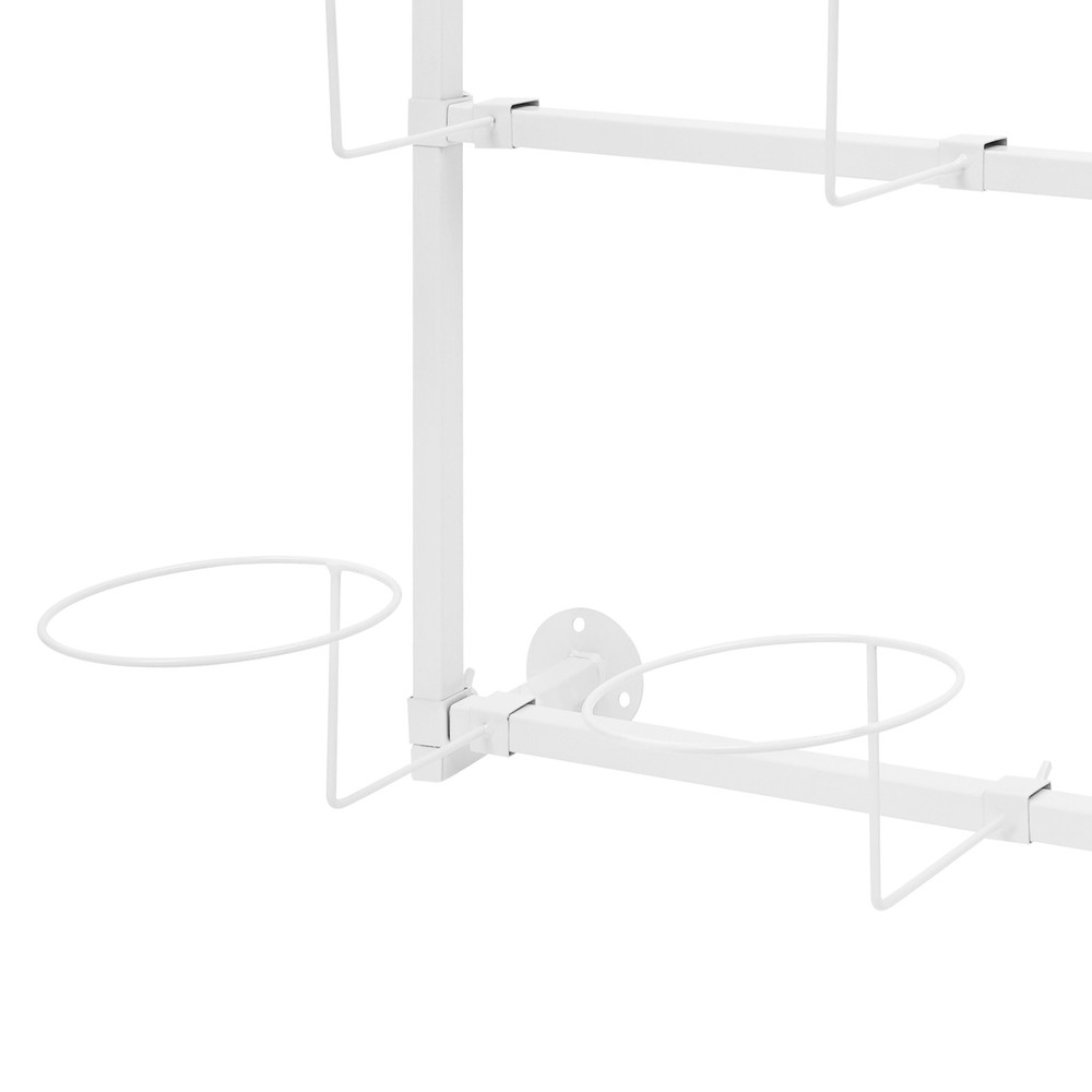 Three-tier wall-mounted hat display rack storage rack-white