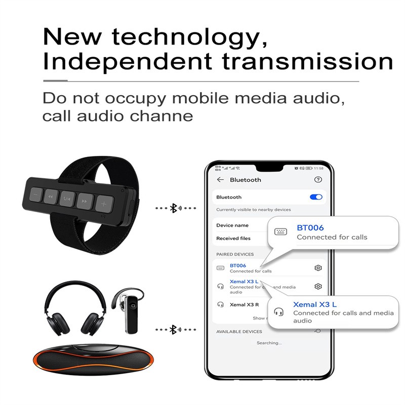 Car Wireless Bluetooth Motorcycle Bike Remote Controller Bike Handlebar Media