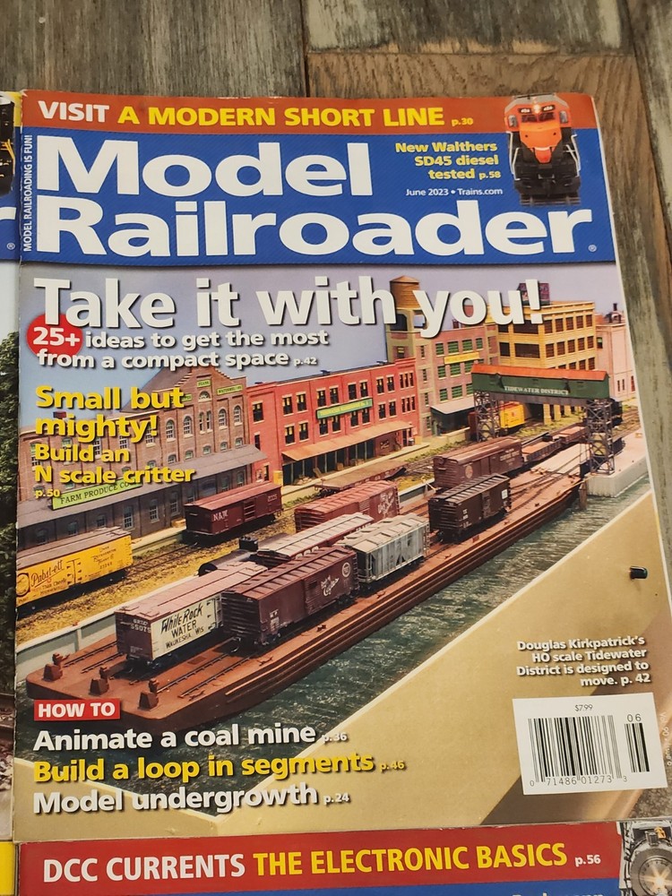 Model Railroader Train Magazine 6 Issues 2022 - 2023 Display Layout