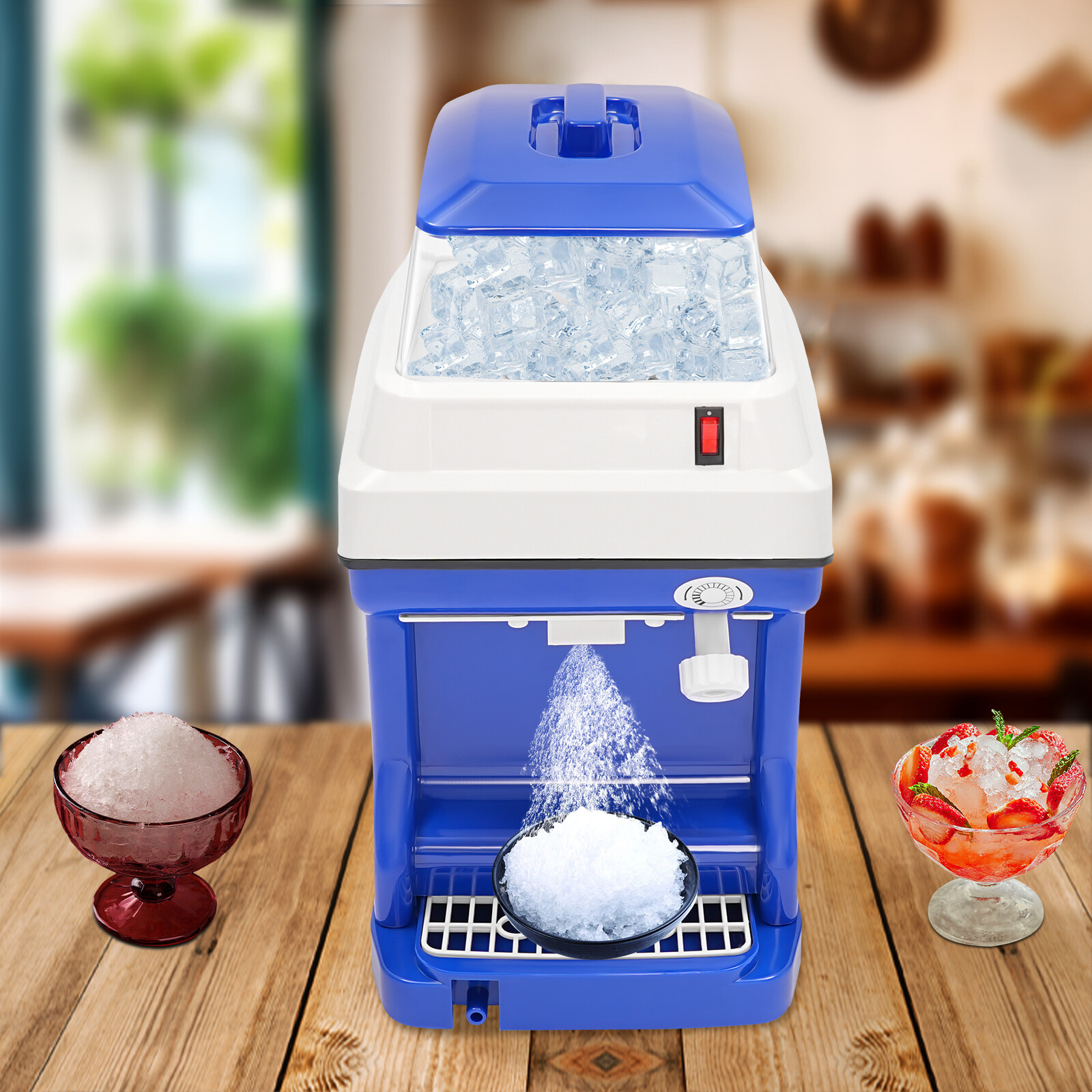 220.46-264.55LBS/H Commercial Ice Shaver Electric Snow Cone Machine Ice Crusher