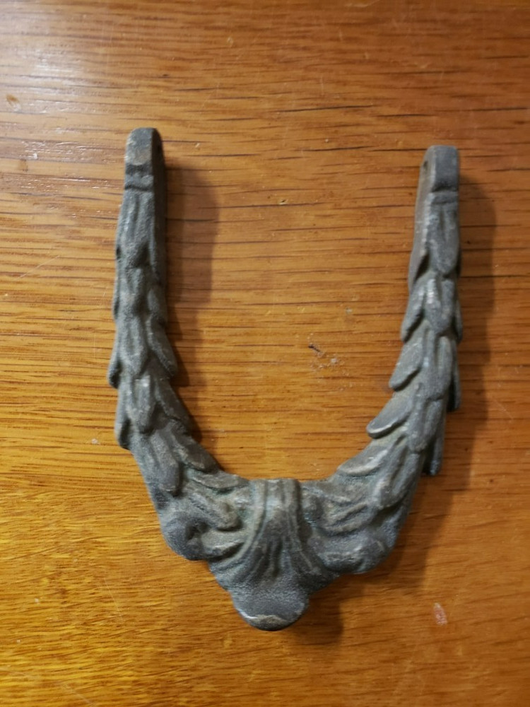 Vintage Ornate Brass Partial Door Knocker