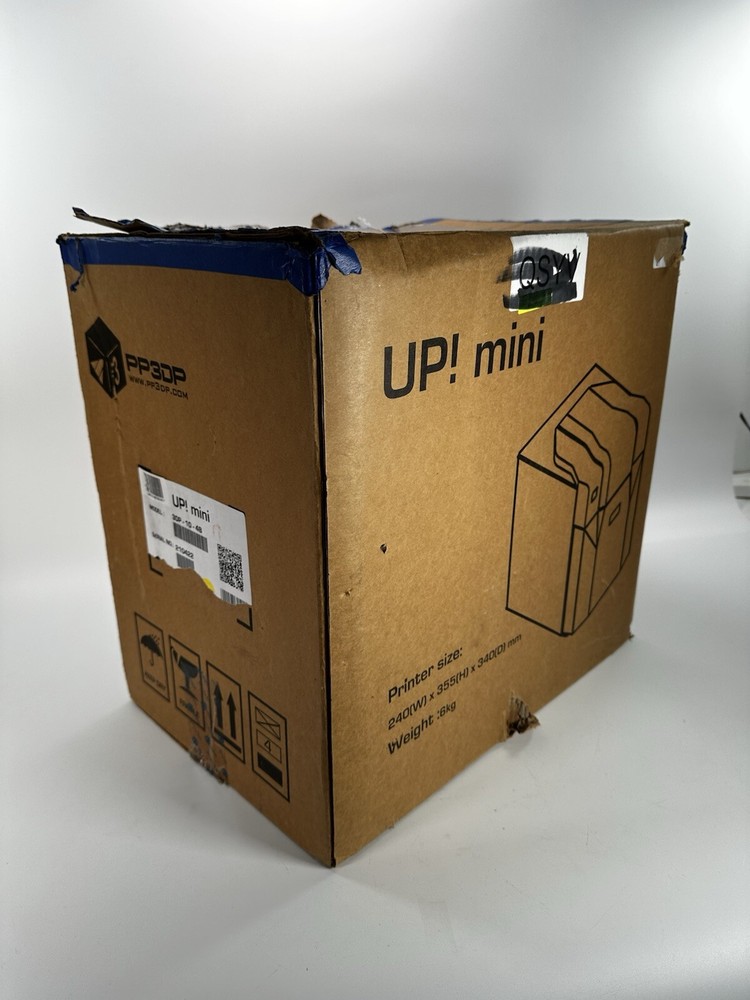 Tiertime UP Mini 3D Printer Used Powers On Untested NO EXTRUDER Box Cables 1