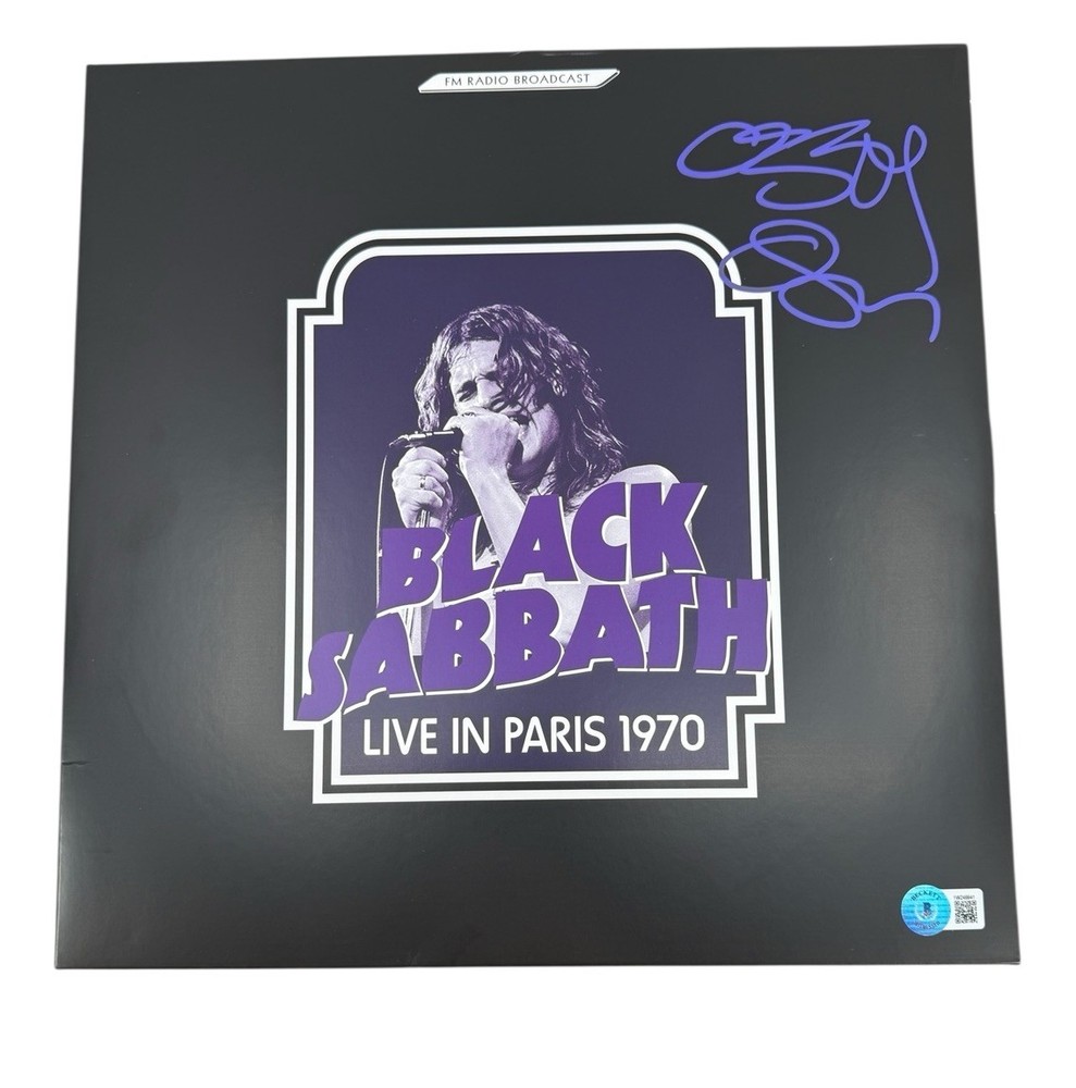 OZZY OSBOURNE SIGNED BLACK SABBATH LIVE VINYL ALBUM BECKETT COA 1W249941