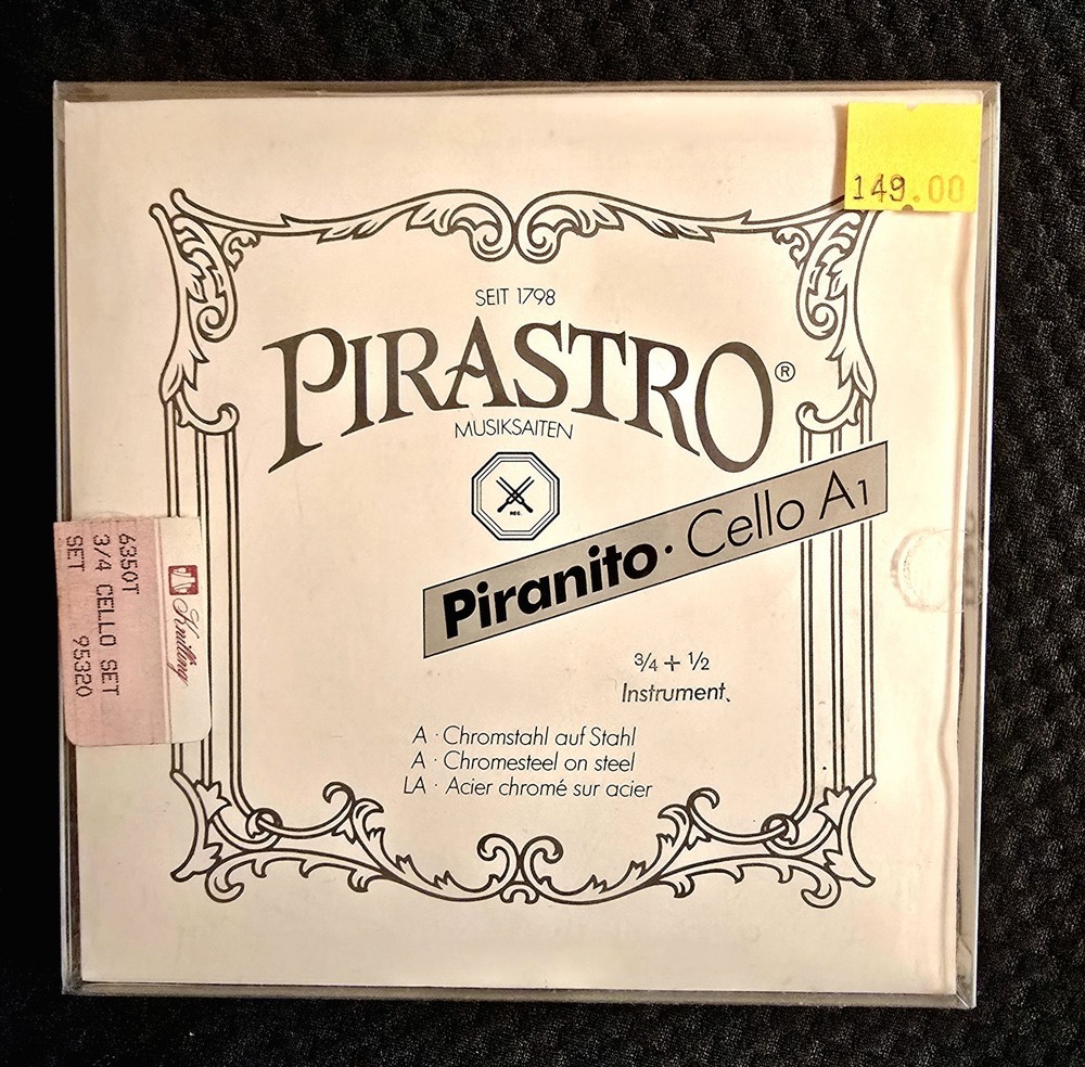 Pirastro Piranito Cello String SET for 3/4 + 1/2 Size Cello