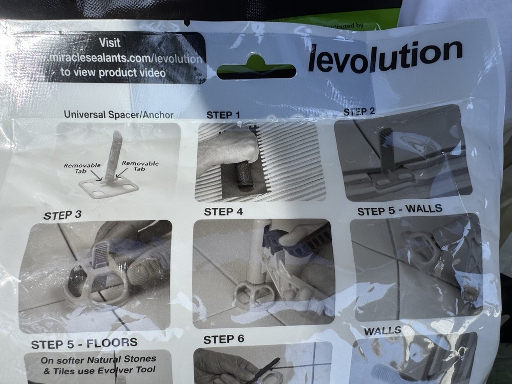 Levolution Tile Leveling Spacers Part A: (5) 3/16" & (1) 1/16" - 300pc Total