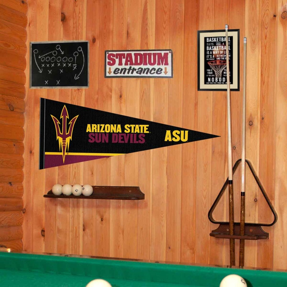 ASU Sun Devils Black 12x30 Felt Pennant