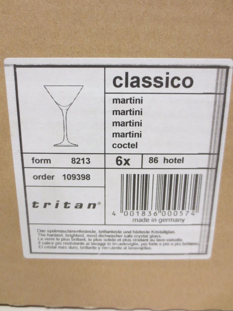 Set of 6 Schott Zwiesel Tritan Crystal Glasses Stemware Classico Martini, 8.5 Oz