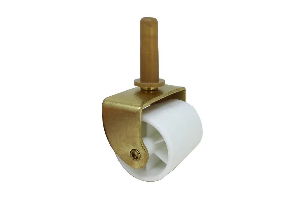 Shepherd Hardware 9535 2-1/8-Inch White Bed Rollers with Stem and Socket, 2-P...