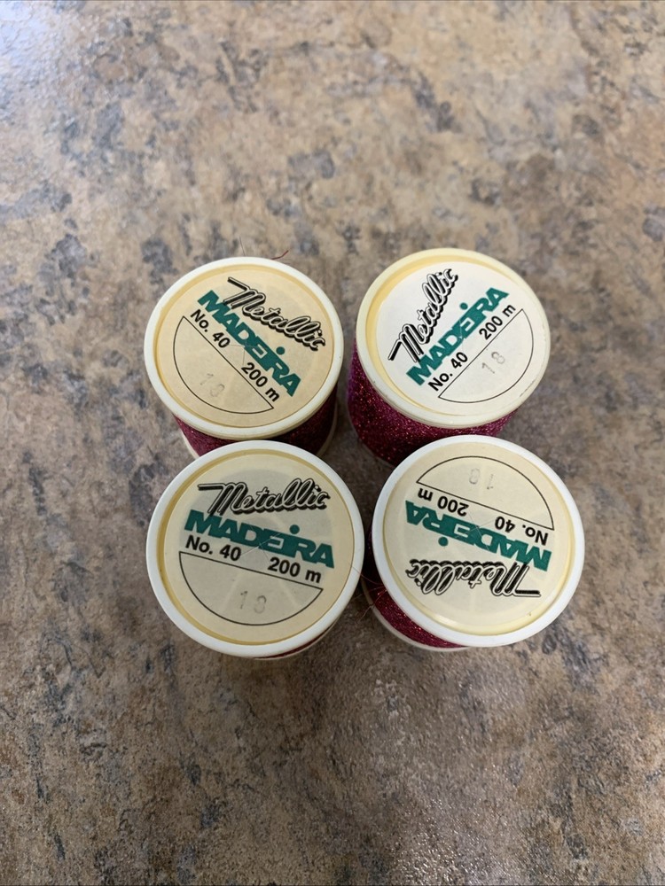 4 Spools MADEIRA Metallic Polyester Embroidery Thread 200M, # 18