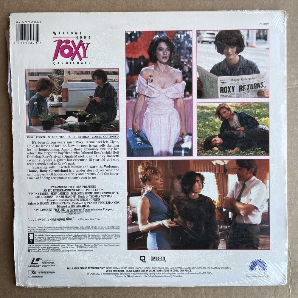 Welcome Home Roxy Carmichael (Laserdisc, 1991)