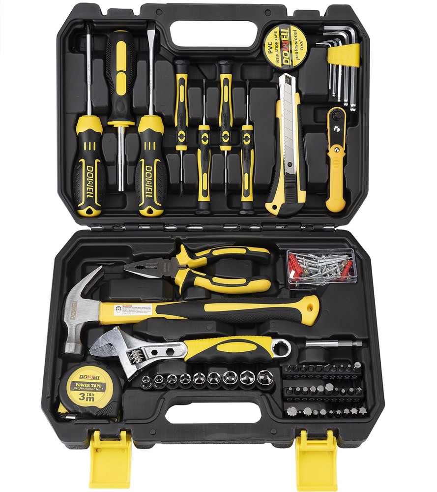 Tool Set Auto Repair Household Tool Kit With Socket Wrench Screwdriver Bits Set