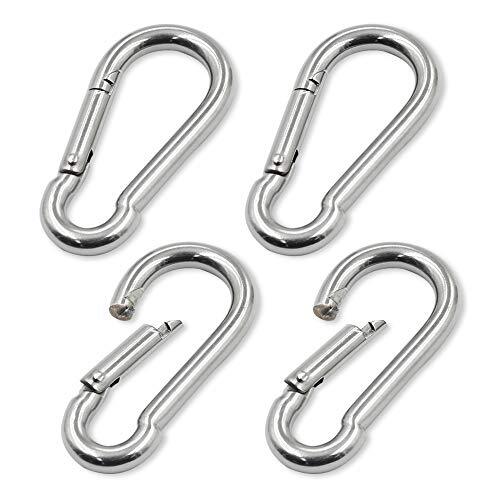 4Pack 2.75 inch Flag Pole Snap Clip Hooks Flagpole Attachment Spring Snap Hook
