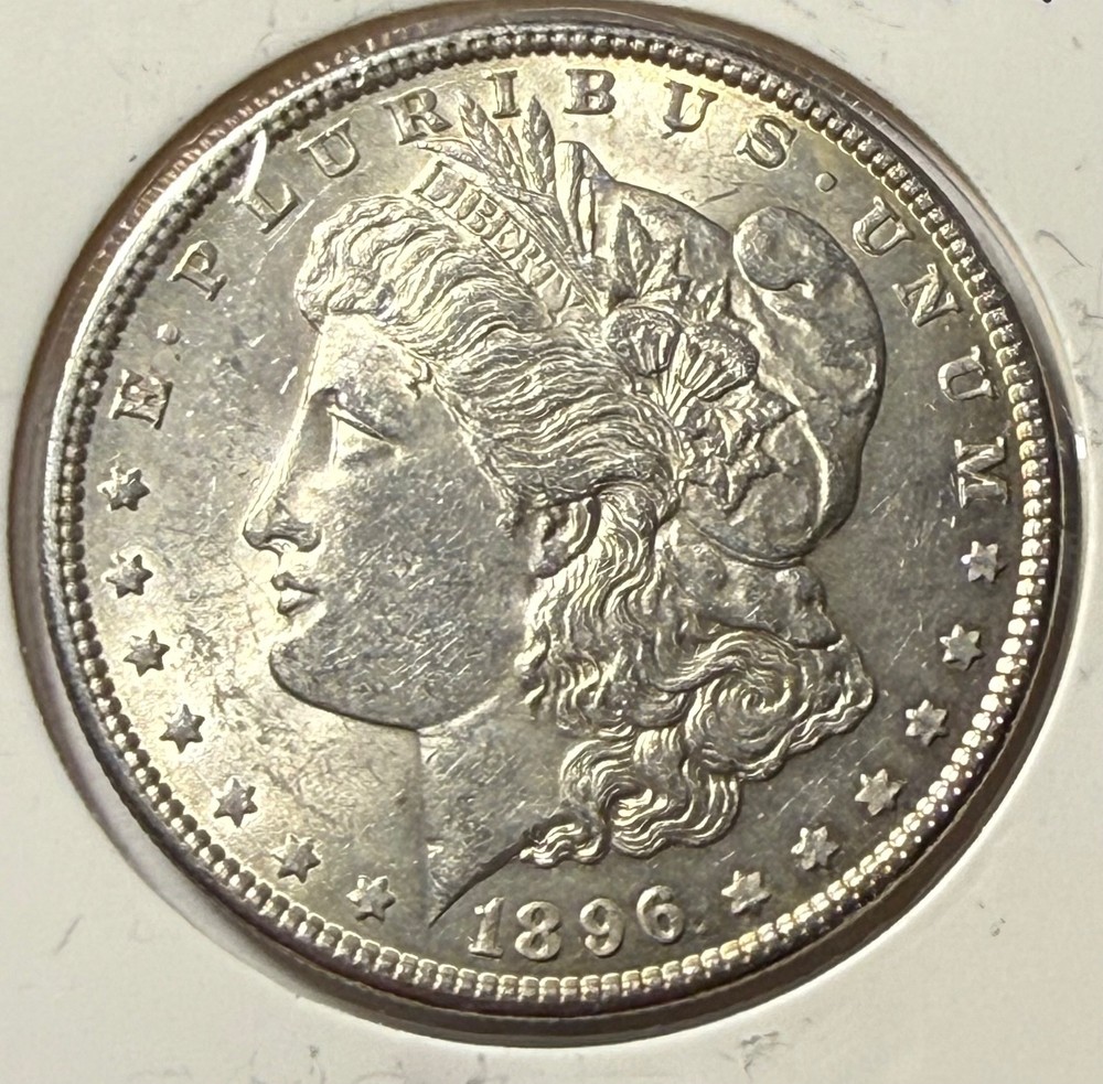1896 Morgan Silver Dollar - nice au/ unc slider