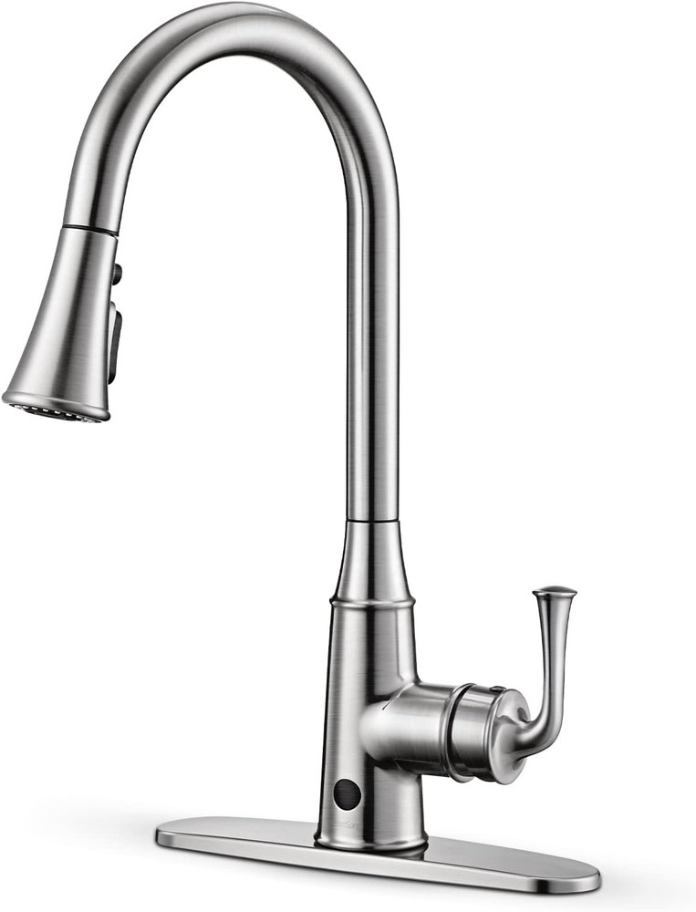 WATERSONG Touchless Kitchen Faucet Automatic Motion Sensor - BRUSHED NICKEL