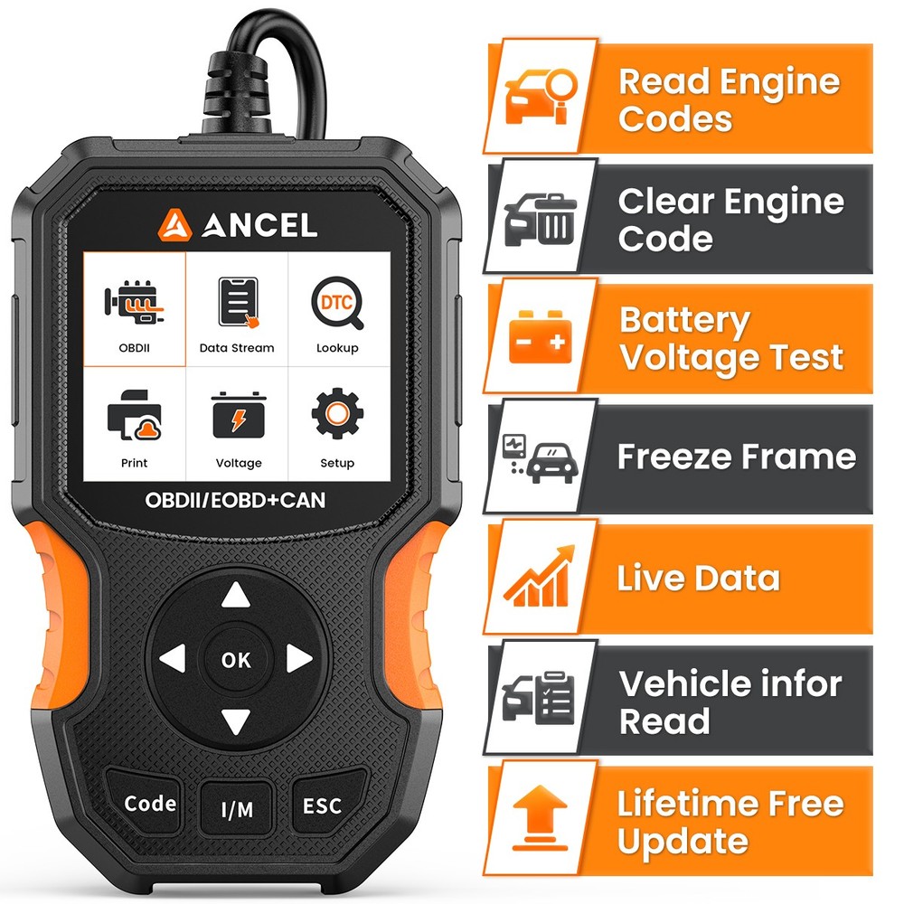 Automotive Code Reader OBD2 Scanner Diagnostic Tool Reset Engine Light Volt Test