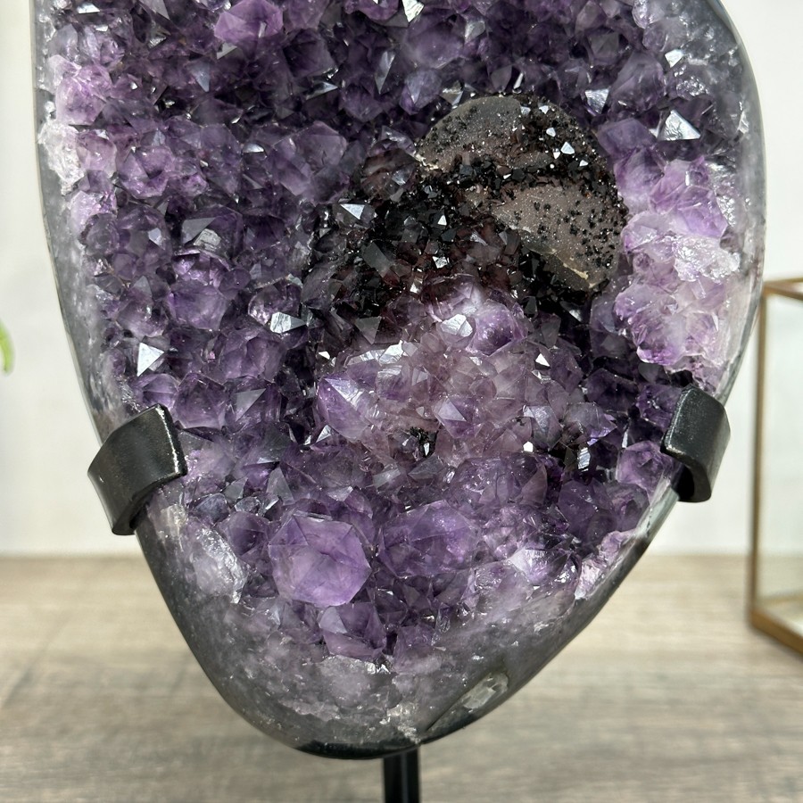 Unique Large Amethyst Cluster with Black Hematite Formation. MWS2529