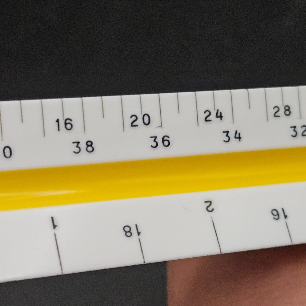 Vintage Dietzgen 1656 BP Triangular Scale Ruler Architecture Drafting