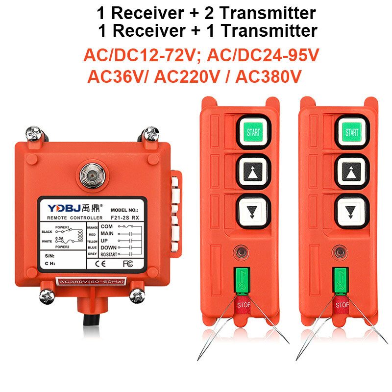 F21-2S Industrial Wireless Remote Controller Hoist Crane Receiver + Transmitter